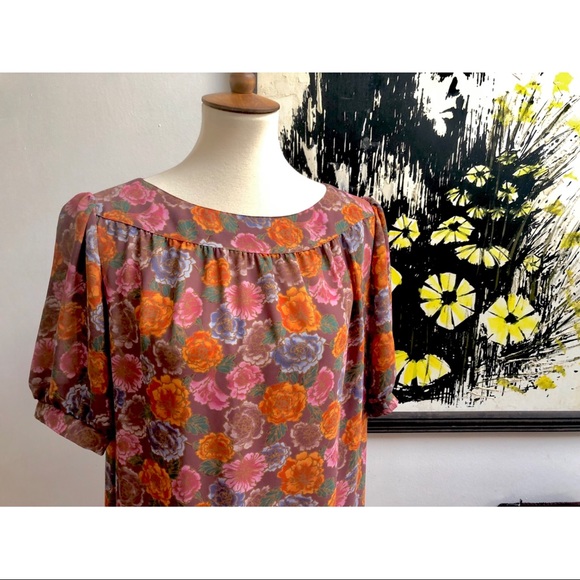 Sheer Floral Vintage Dress - Picture 4 of 7